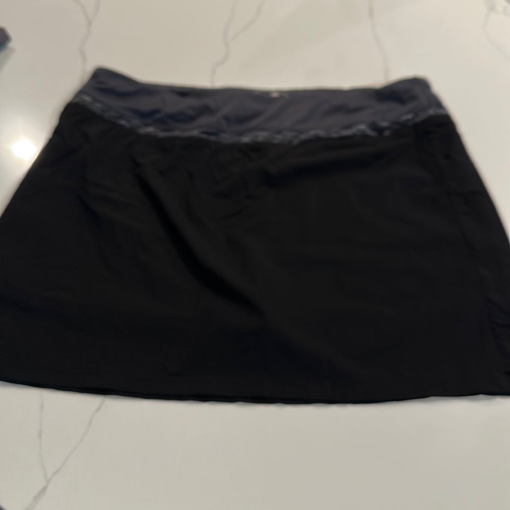 Tangerine Women's Size L Black & gray Elastic Waist Pull On Tennis Skort Skirt